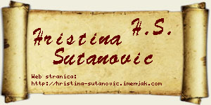 Hristina Šutanović vizit kartica